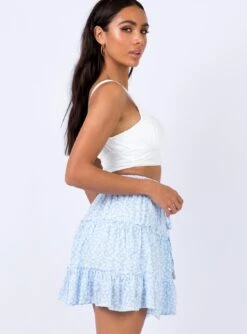 Princess Polly Meltem Mini Skirt Blue -Princess Polly Shop 3 141 111