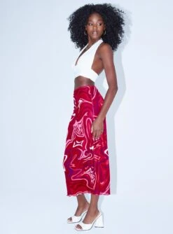 Princess Polly Deanna Midi Skirt Dark Pink -Princess Polly Shop 3 583f6a48 aab9 406f bc68 635157edab98