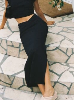 Abigail Midi Skirt Black Tall -Princess Polly Shop 3 d06a8eb9 ef9a 46f6 8577 327bdb55b163