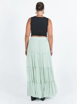 Princess Polly Miriah Maxi Skirt Sage -Princess Polly Shop 4 modelinfo Mikayla us8 09965ad3 684d 4903 88d4 ffbc0abcba9c