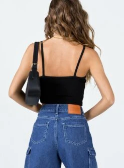 Princess Polly Clevedon Top Black -Princess Polly Shop 4 modelinfo elise us2 6d6573a4 4cb5 4b92 b854 d905da022b2e