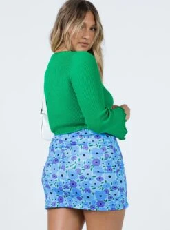 Princess Polly Lyon Mini Skirt Blue -Princess Polly Shop 4 modelinfo jasmine us8 8c63dc8e 3056 4010 8f97 72536e6e4917
