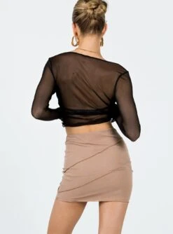 Oscar Mesh Mini Skirt Beige -Princess Polly Shop 4 modelinfo kiana us2 1b103f06 c707 4d62 8fad cccc688799f8