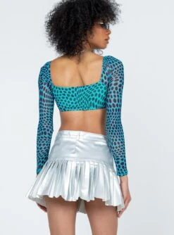 Princess Polly Cyan PU Mini Skirt Grey -Princess Polly Shop 4 modelinfo lindsay us2 39b79973 420f 4d8e a865 3484b0ebb42e