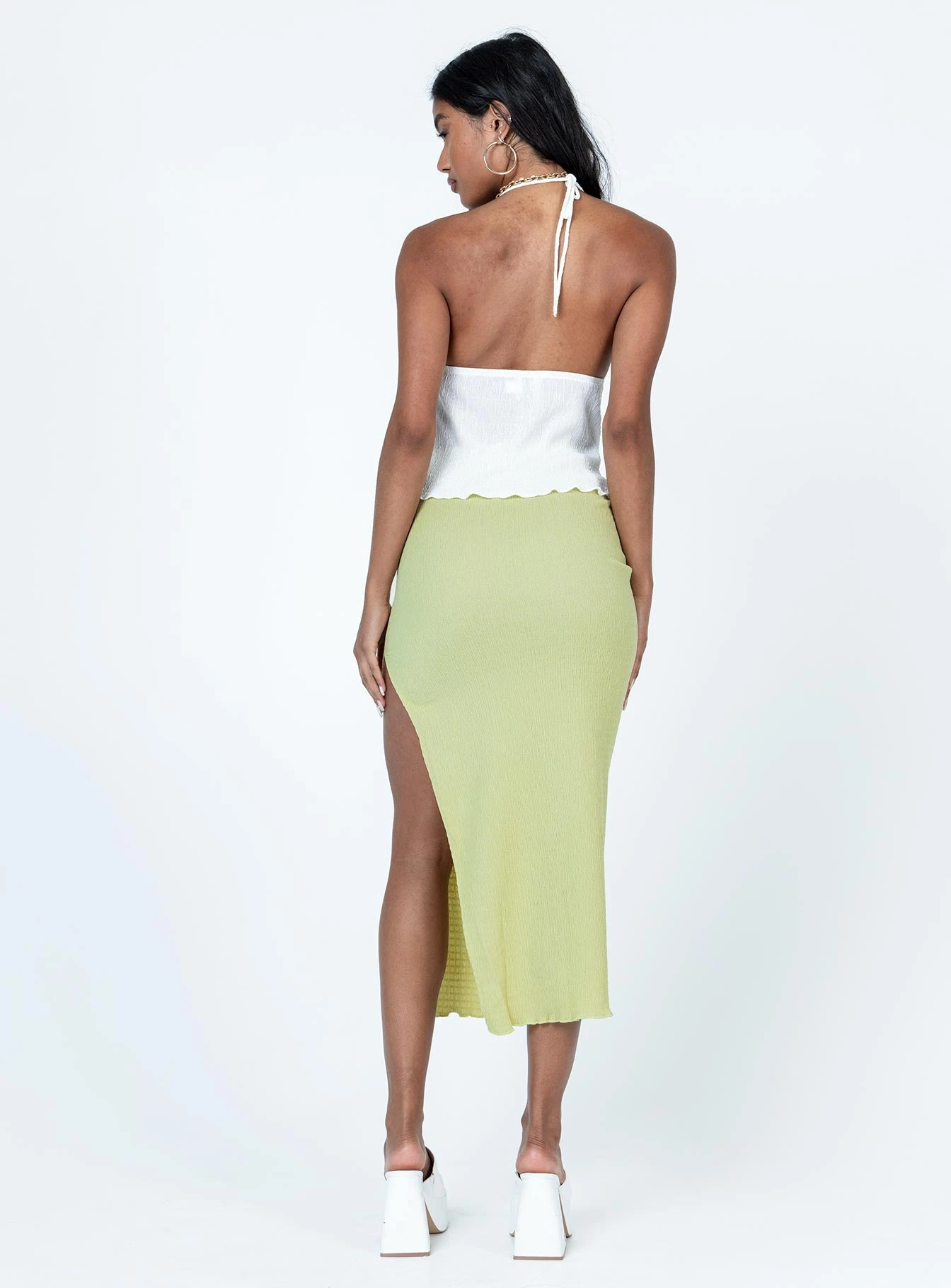 Princess Polly The Chad Maxi Skirt Green 5 Princess Polly The Chad Maxi Skirt Green - Image 5