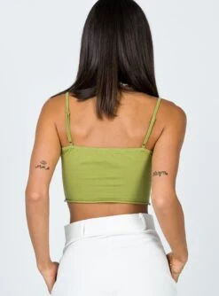 Princess Polly Simple Things Crop Top Green -Princess Polly Shop 4 050b48f8 c003 4115 8b11 a7294d274ddc
