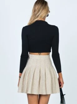 Princess Polly Linda Mini Skirt Beige -Princess Polly Shop 4 25