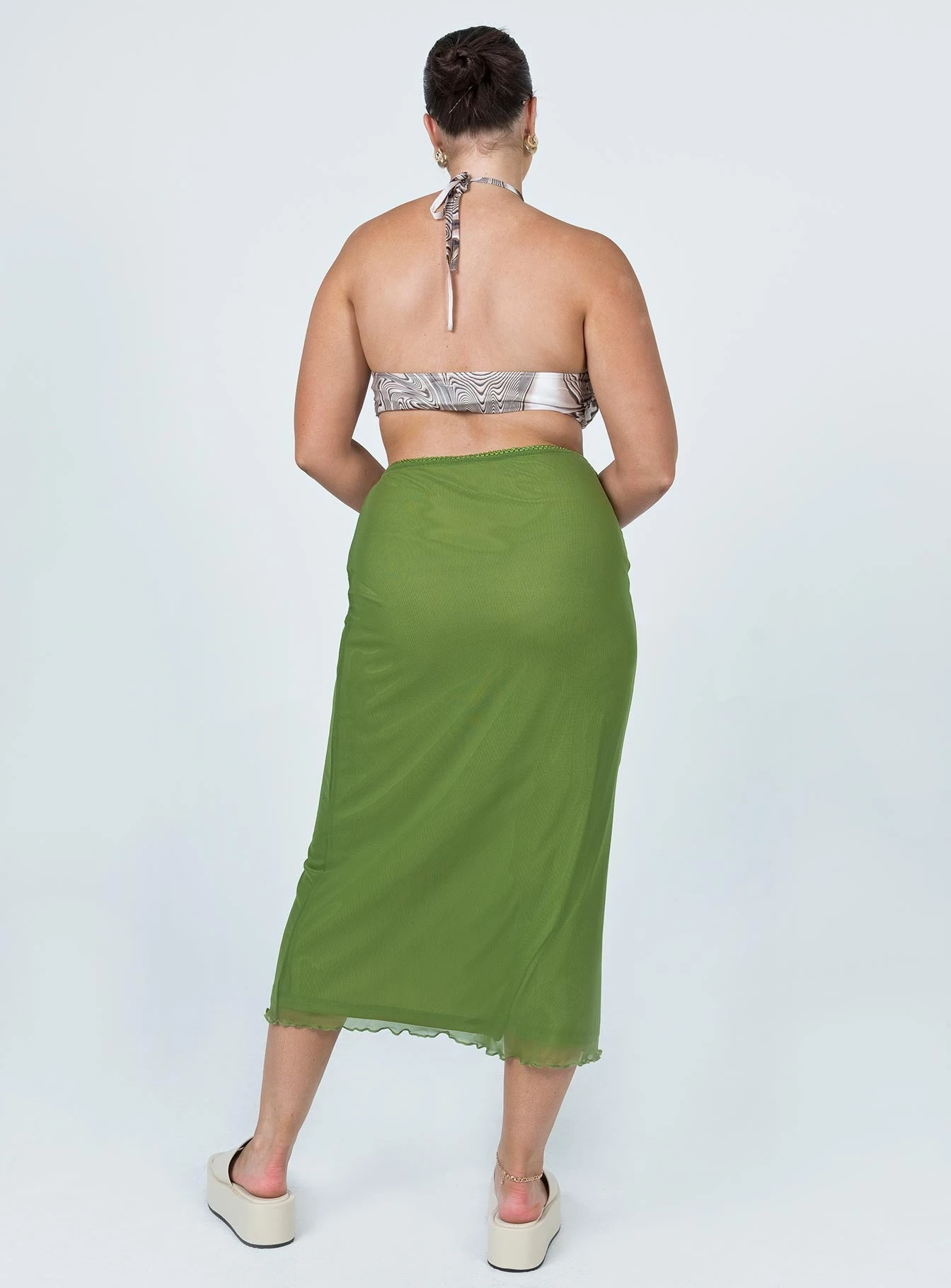 Princess Polly Deanna Midi Skirt Green 5 Princess Polly Deanna Midi Skirt Green - Image 5