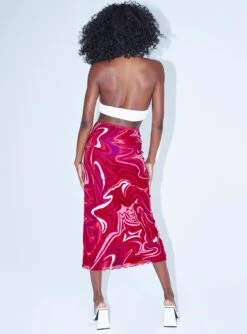 Princess Polly Deanna Midi Skirt Dark Pink -Princess Polly Shop 4 981987a8 9b1f 4675 b163 3d2a9be6083d
