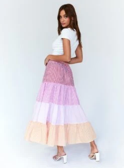 Princess Polly Harlow Gingham Midi Skirt Purple -Princess Polly Shop 4 e970e2d7 d982 470c bce6 a119fbae452b