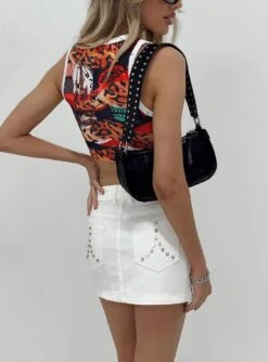 Princess Polly Organic Cotton Blend Althea Ultra Mini Denim Skirt White -Princess Polly Shop 5 modelinfo Elly us2 21a4cfeb 0acc 4076 a3cd bdf637ac2e27