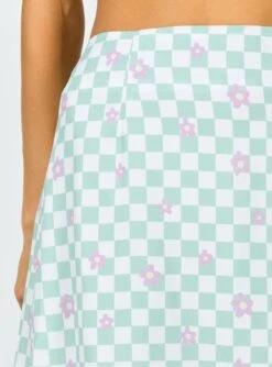 Princess Polly Selby Mini Skirt Green Floral Check -Princess Polly Shop 5 85524bb1 32c8 4982 9754 6a4650ddd5c3