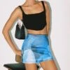 Princess Polly Adyn Mini Skirt Blue