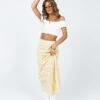 Princess Polly Shaneal Midi Skirt Yellow