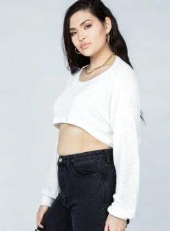 Princess Polly Lincoln Long Sleeve Top White 6 Princess Polly Lincoln Long Sleeve Top White -Princess Polly Shop NATALIE X POLLY20101