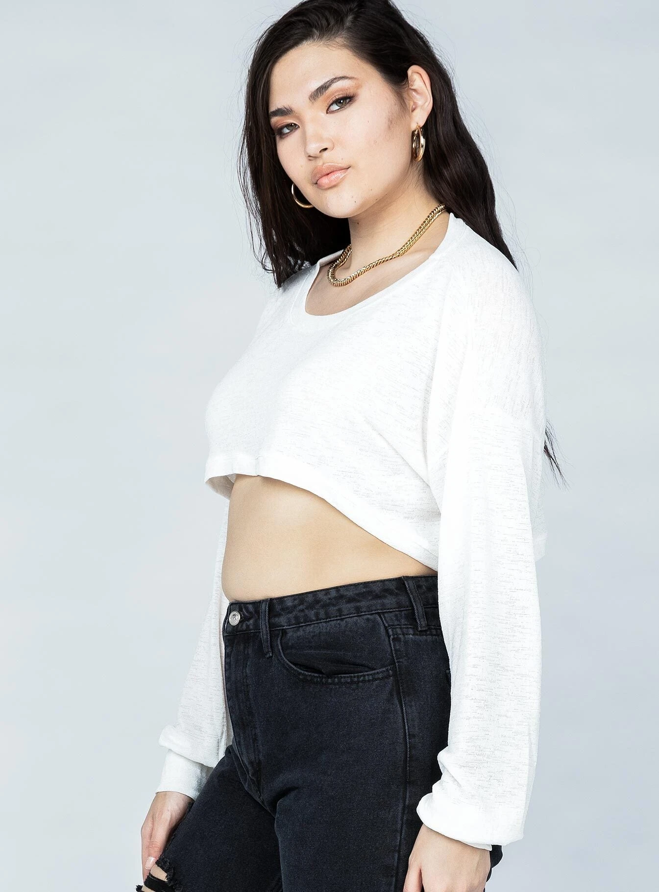 Princess Polly Lincoln Long Sleeve Top White 3 Princess Polly Lincoln Long Sleeve Top White - Image 3