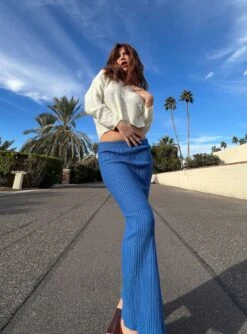 Princess Polly Tanna Midi Skirt Midnight Blue