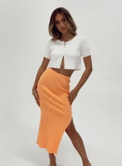 Princess Polly Tanna Midi Skirt Orange