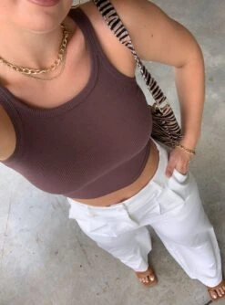 Princess Polly Wild Eyes Tank Top Brown