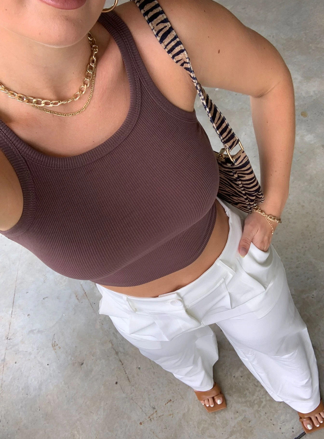 Princess Polly Wild Eyes Tank Top Brown 1 Princess Polly Wild Eyes Tank Top Brown