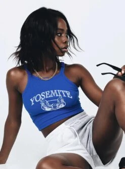 Princess Polly Yosemite Tank Top Blue