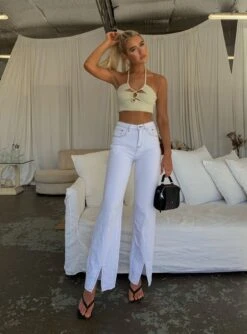 Princess Polly Zamia Top Beige -Princess Polly Shop ZAMIA TOP BEIGE PETA JAIN DYLAN HANDBAG BLACK