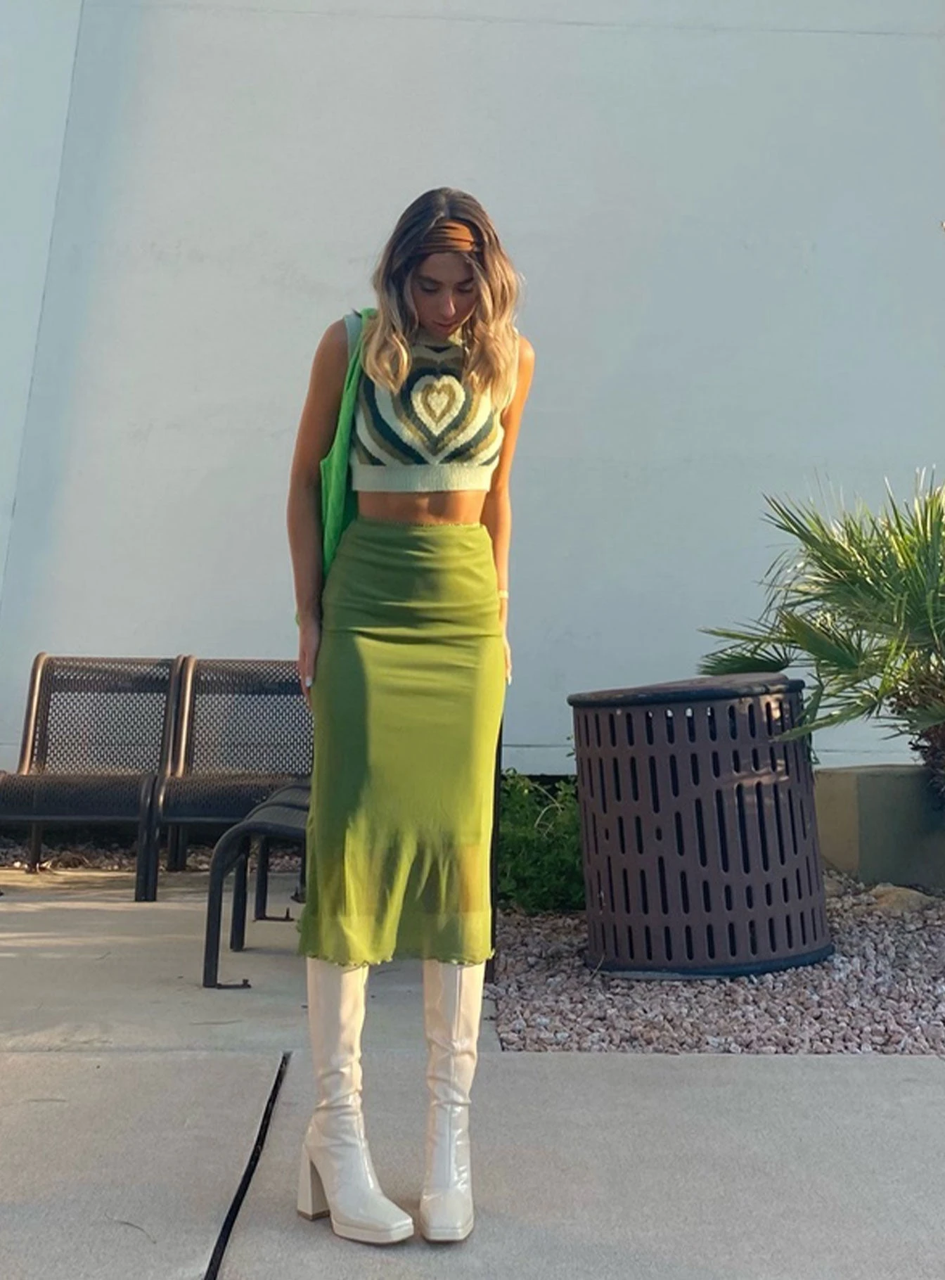 Princess Polly Deanna Midi Skirt Green 1 Princess Polly Deanna Midi Skirt Green