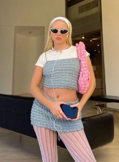 Princess Polly Popcorn Dream Mini Skirt Blue